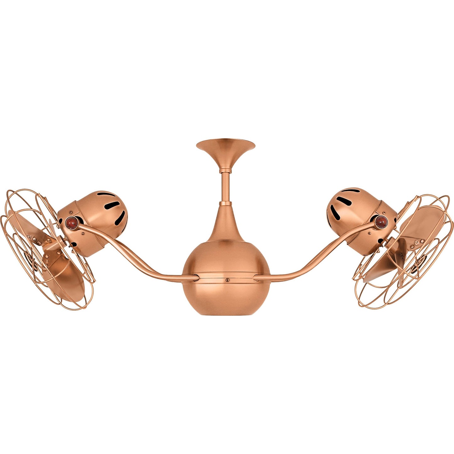 Matthews Fan Company Matthews-Gerbar Vent-Bettina 42" Brushed Copper Rotational Ceiling Fan With Aluminum Blade In Brushed Copper Finish