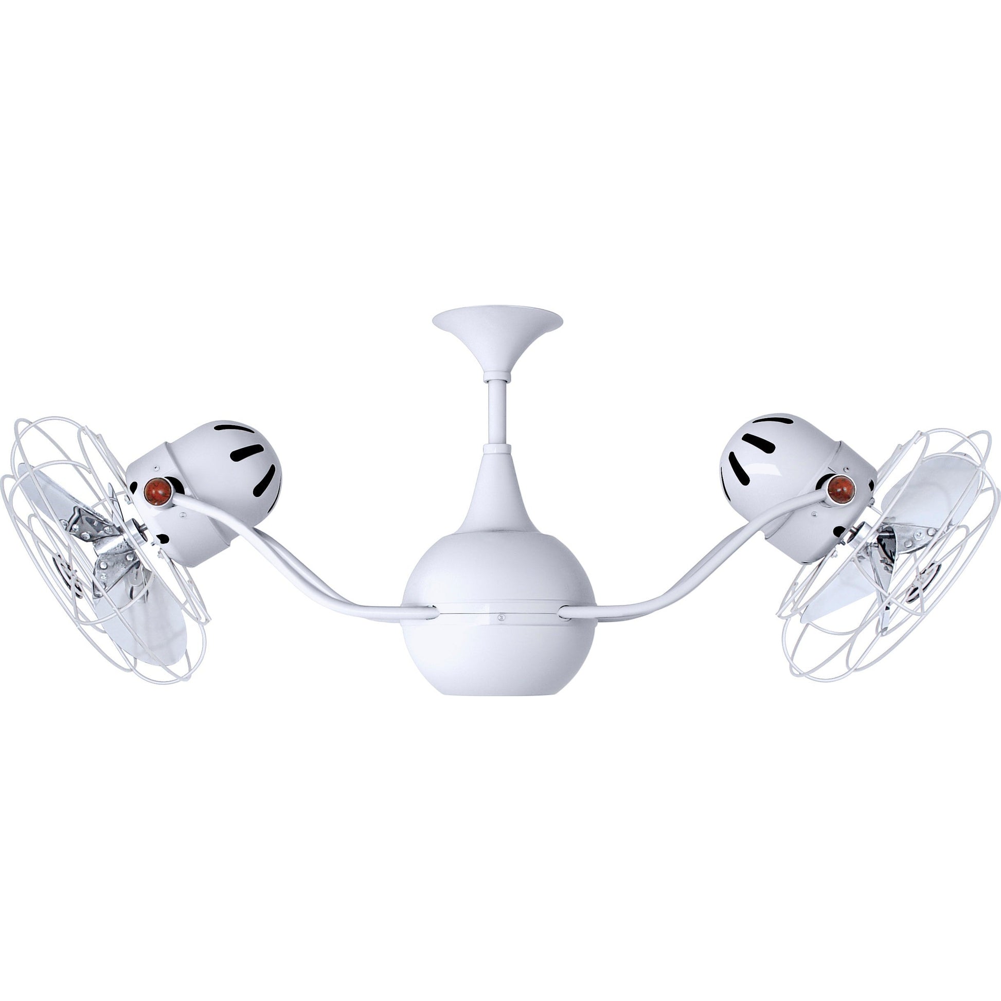 Matthews Fan Company Matthews-Gerbar Vent-Bettina 42" Gloss White Rotational Ceiling Fan With Aluminum Blade In White Finish