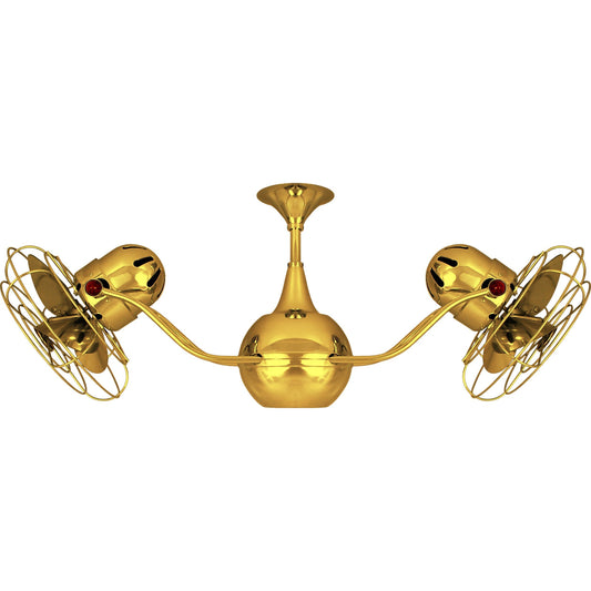 Matthews Fan Company Matthews-Gerbar Vent-Bettina 42" Gold Rotational Ceiling Fan With Aluminum Blade In Ouro Finish