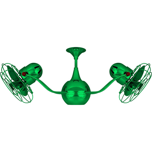 Matthews Fan Company Matthews-Gerbar Vent-Bettina 42" Green Rotational Ceiling Fan With Aluminum Blade In Esmerelda Finish