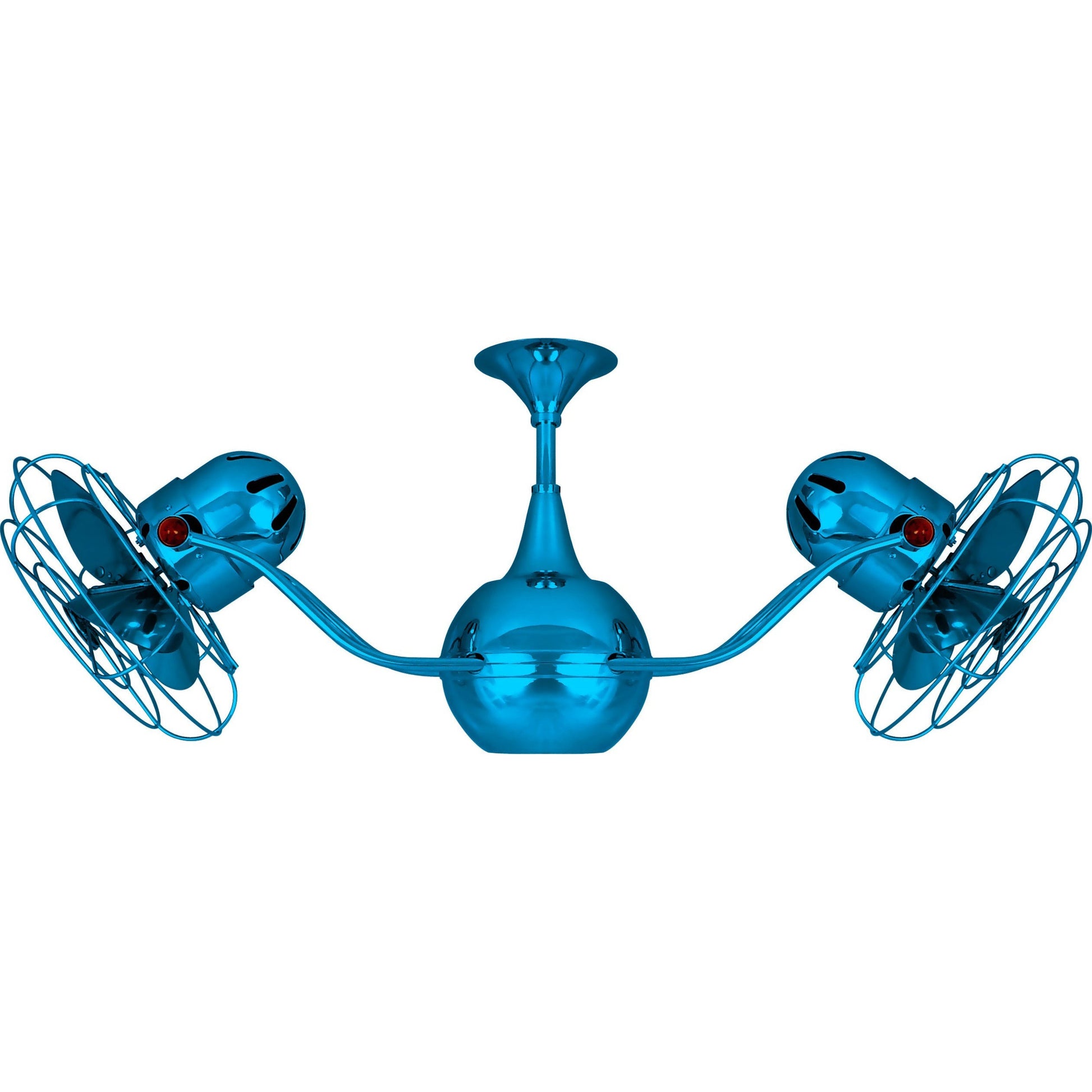 Matthews Fan Company Matthews-Gerbar Vent-Bettina 42" Light Blue Rotational Ceiling Fan With Aluminum Blade In Agua Marinha Finish