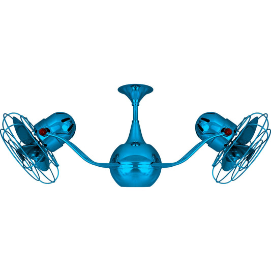 Matthews Fan Company Matthews-Gerbar Vent-Bettina 42" Light Blue Rotational Ceiling Fan With Aluminum Blade In Agua Marinha Finish