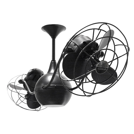 Matthews Fan Company Matthews-Gerbar Vent-Bettina 42" Matte Black Rotational Ceiling Fan With Aluminum Blade In Black Finish