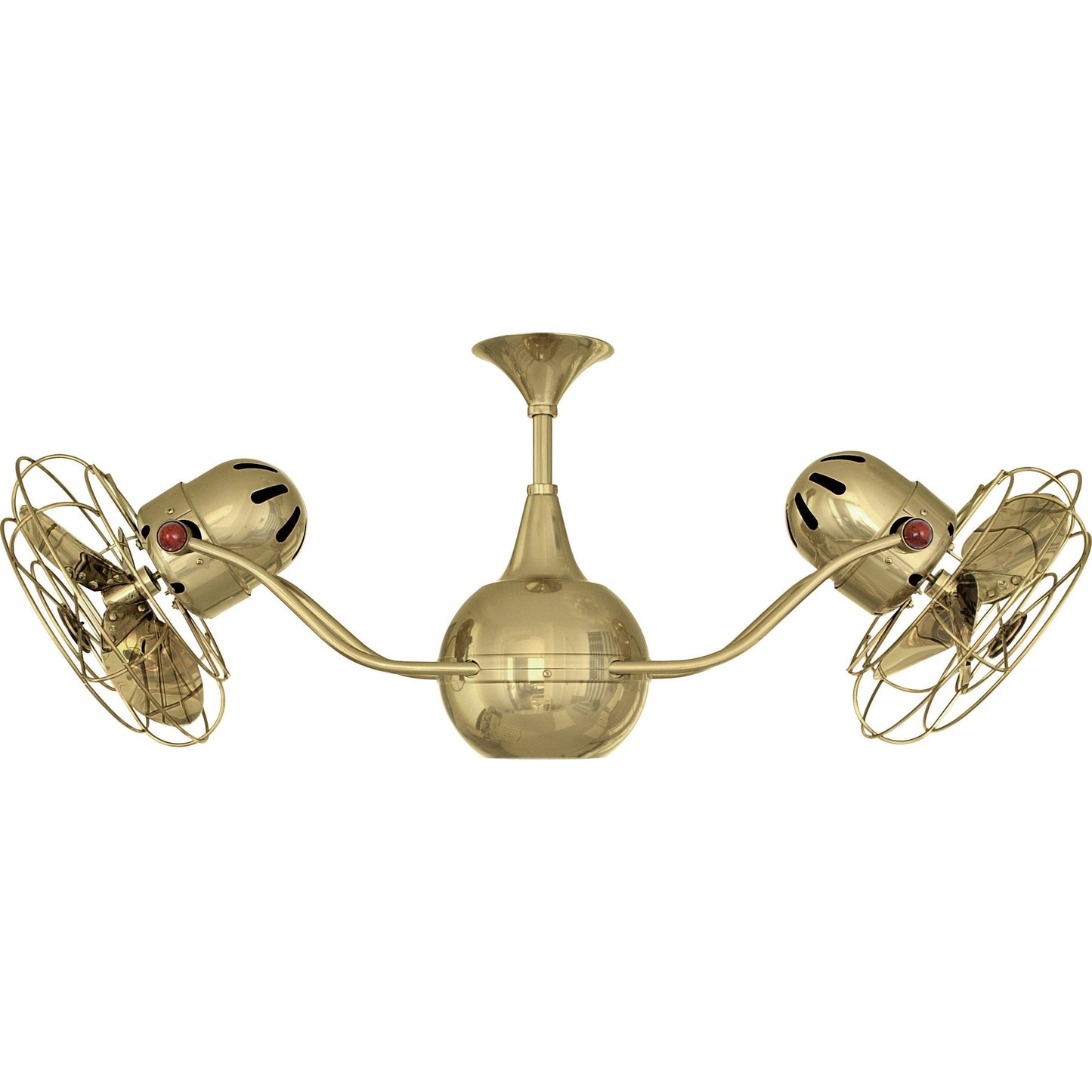 Matthews Fan Company Matthews-Gerbar Vent-Bettina 42" Polished Brass Rotational Ceiling Fan With Aluminum Blade In Polished Brass Finish