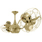 Matthews Fan Company Matthews-Gerbar Vent-Bettina 42" Polished Brass Rotational Ceiling Fan With Aluminum Blade In Polished Brass Finish