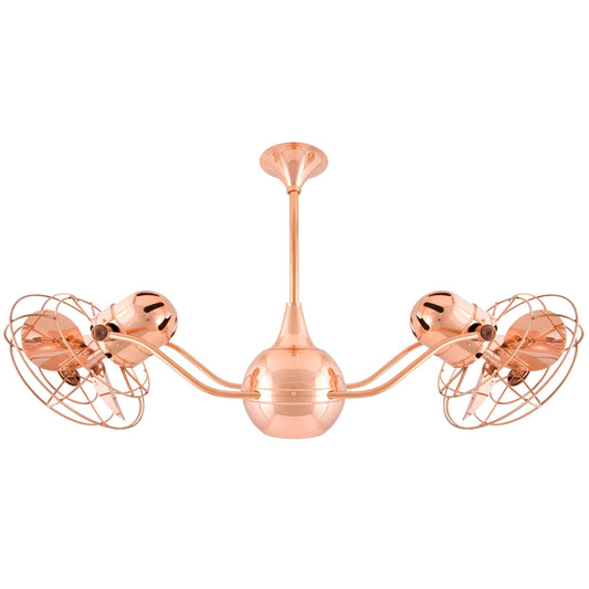 Matthews Fan Company Matthews-Gerbar Vent-Bettina 42" Polished Copper Rotational Ceiling Fan With Aluminum Blade In Polished Copper Finish