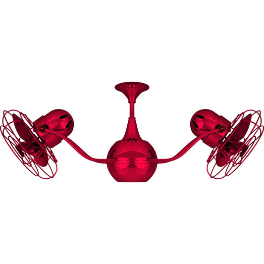 Matthews Fan Company Matthews-Gerbar Vent-Bettina 42" Red Rotational Ceiling Fan With Aluminum Blade In Rubi Finish