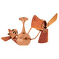 Matthews Fan Company Matthews-Gerbar Vent-Bettina 44" Brushed Copper Rotational Ceiling Fan With Solid Brazilian Mahogany Blade In Mahogany Finish