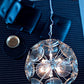 Mazzega 1946 Anhydride 19" Pendant Light in Crystal Bubble Finish