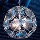 Mazzega 1946 Anhydride 19" Pendant Light in Crystal Bubble Finish