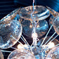 Mazzega 1946 Anhydride 31" Pendant Light in Crystal Bubble Finish
