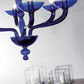 Mazzega 1946 Antenoreo 32" Pendant Light in Transparent Blue Marine Finish
