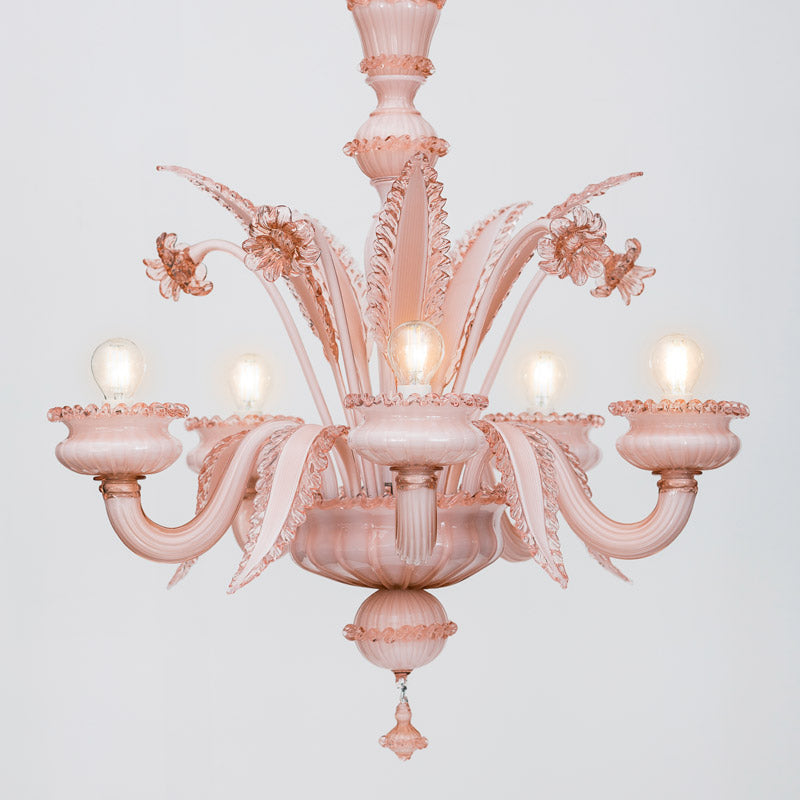 Mazzega 1946 Arsenal Pendant Light in Pink Finish