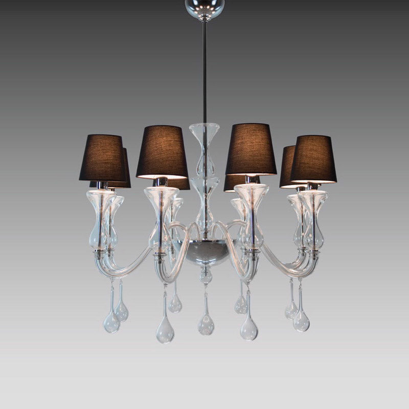 Mazzega 1946 Charterhouse Pendant Light in Transparent Crystal Finish