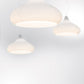 Mazzega 1946 Chestnut 59" Polished Chrome Pendant Light With White Glass Shade