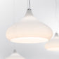 Mazzega 1946 Chestnut 59" Polished Chrome Pendant Light With White Glass Shade