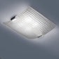 Mazzega 1946 Crocodile 13" x 13" Polished Chrome Flush Mount Lighting With Transparent Crystal Glass Shade