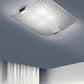 Mazzega 1946 Crocodile 17" x 17" Polished Chrome Flush Mount Lighting With Transparent Crystal Glass Shade