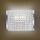 Mazzega 1946 Crocodile 9" x 6" Polished Chrome Wall Sconce With Transparent Crystal Glass Shade