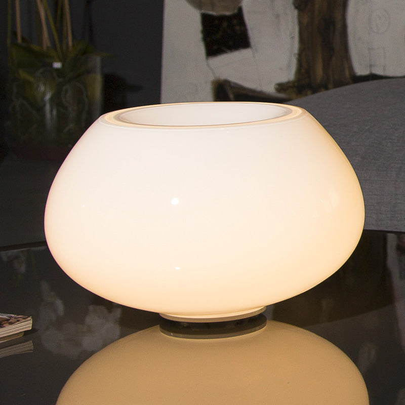 Mazzega 1946 Eyes Table Lamp in White Finish