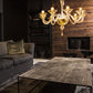 Mazzega 1946 Fegallian Pendant Light in White Black Finish