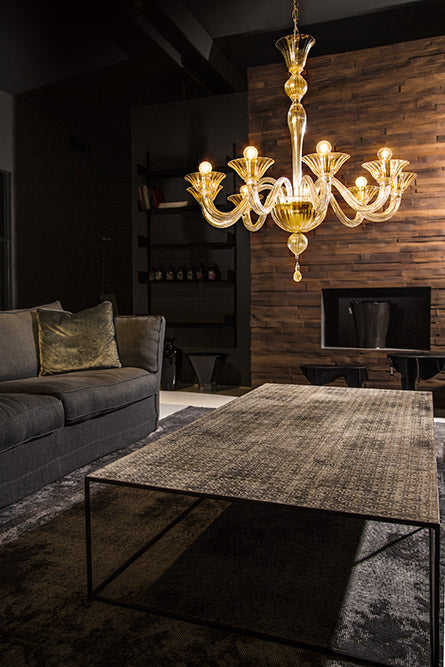 Mazzega 1946 Fegallian Pendant Light in White Black Finish