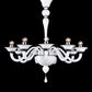 Mazzega 1946 Fegallian Pendant Light in White Black Finish