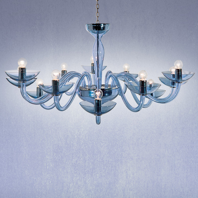 Mazzega 1946 Galbajo Chandelier in Transparent Alexandrite Finish