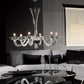 Mazzega 1946 Gaulo 6-Light Chandelier in Transparent Crystal Finish