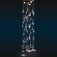 Mazzega 1946 Iron Pendant Light in Transparent Crystal Finish