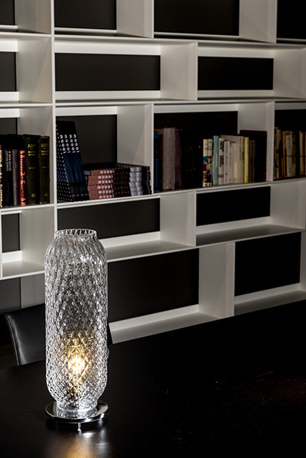 Mazzega 1946 Lumè Table Lamp in Transparent Crystal Finish