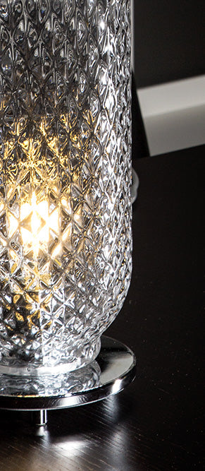 Mazzega 1946 Lumè Table Lamp in Transparent Crystal Finish