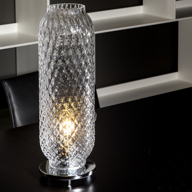 Mazzega 1946 Lumè Table Lamp in Transparent Crystal Finish