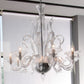 Mazzega 1946 Mazzorbo 6-Light Pendant Light in Transparent Crystal Finish