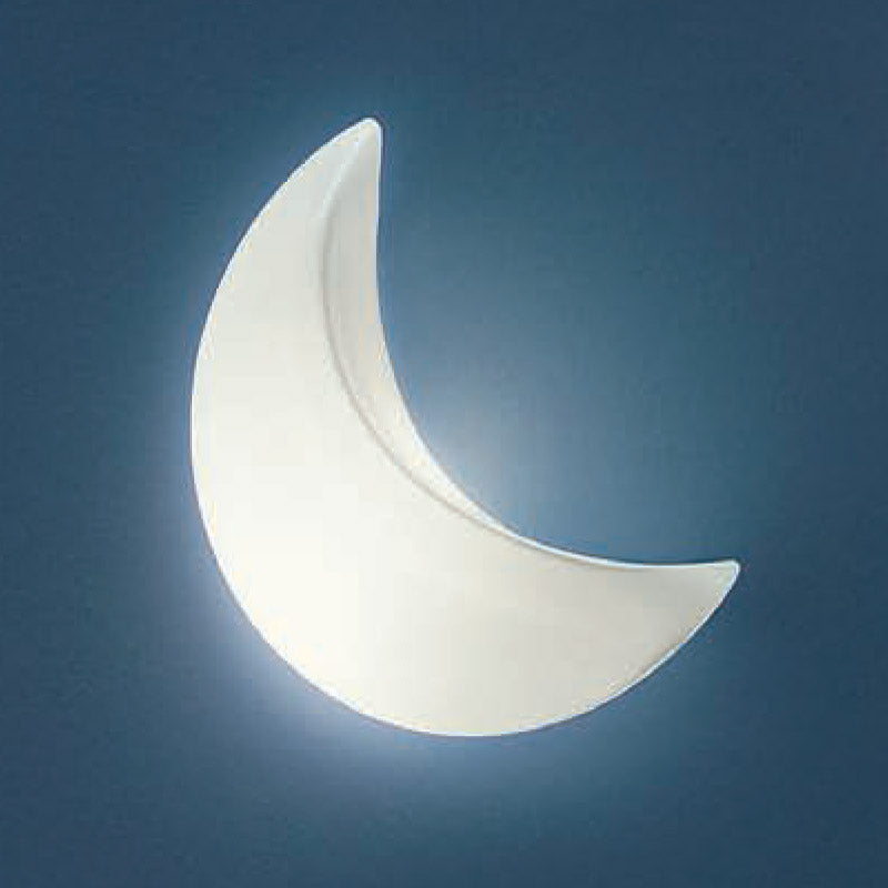 Mazzega 1946 Moon Wall Lamp in White Finish