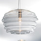 Mazzega 1946 Onda 7” x 5.5” Small Pendant Lighting in Polished Chrome Finish