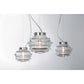 Mazzega 1946 Onda 7” x 5.5” Small Pendant Lighting in Polished Chrome Finish