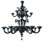 Mazzega 1946 Pellestrina 18-Light Pendant Light in Black Finish