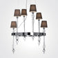 Mazzega 1946 Phosphate Pendant Light in Transparent Crystal Finish