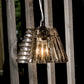 Mazzega 1946 Profiles Pendant Light in Transparent Smoked Finish