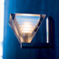 Mazzega 1946 Pyramid Wall Lamp in Transparent Crystal Finish