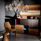 Mazzega 1946 San Servolo 8-Light Pendant Light in Transparent Crystal Finish
