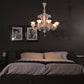 Mazzega 1946 St. Paul 8-Light Pendant Light in Crystal Amber Finish