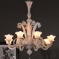 Mazzega 1946 St. Paul 8-Light Pendant Light in Crystal Amber Finish