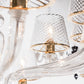 Mazzega 1946 Wind Light 12-Light Chandelier Light in Transparent Crystal Finish