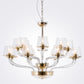 Mazzega 1946 Wind Light 12-Light Chandelier Light in Transparent Crystal Finish