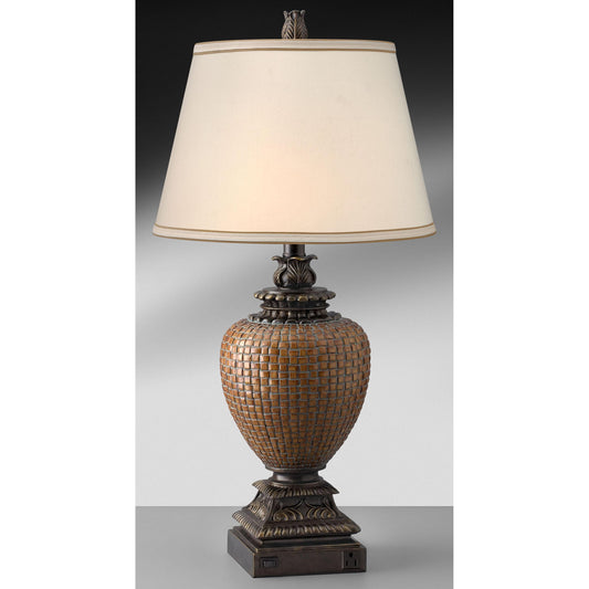Medallion Lighting British Colonial 33" Old Bronze Resin Single Nightstand Lamp