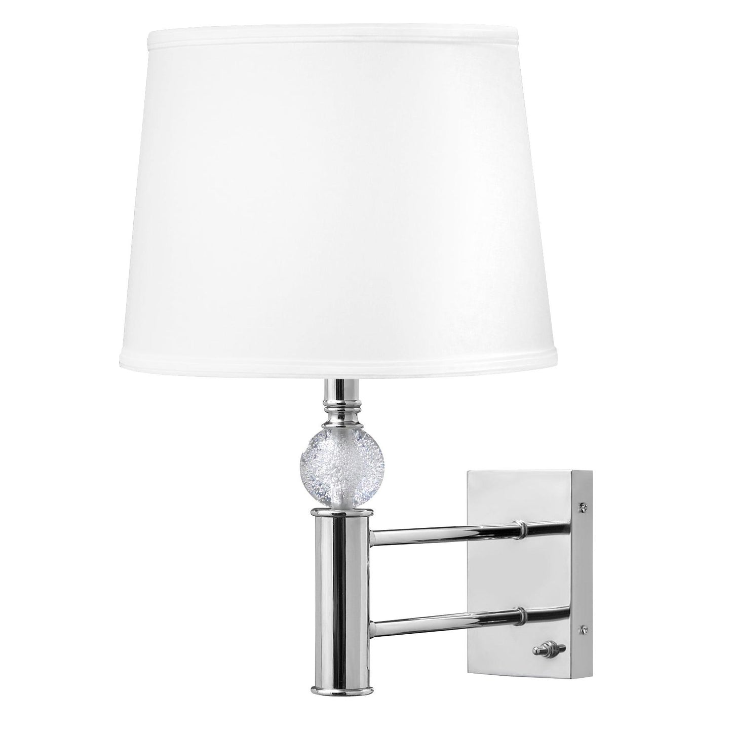 Medallion Lighting Clear Bubble 18" Polished Chrome Acrylic/Steel Single Wall Lamp