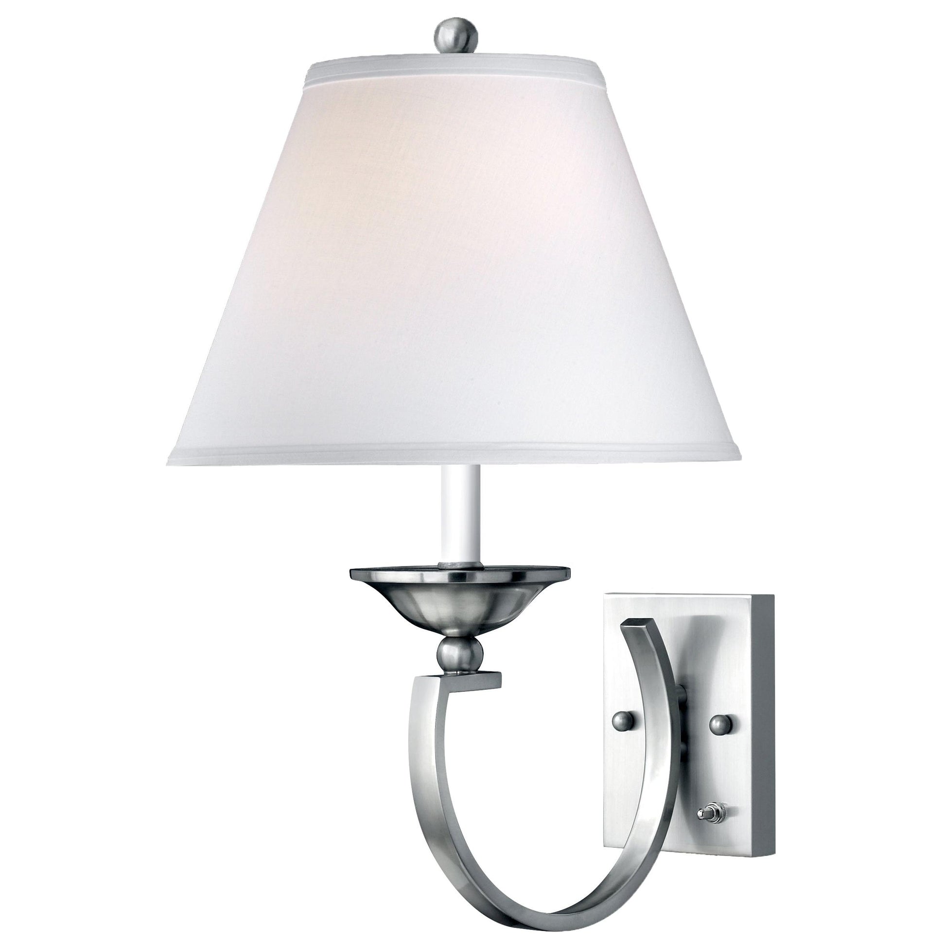 Medallion Lighting Contemporary Curve 18" Brushed Steel Single Wall Lamp