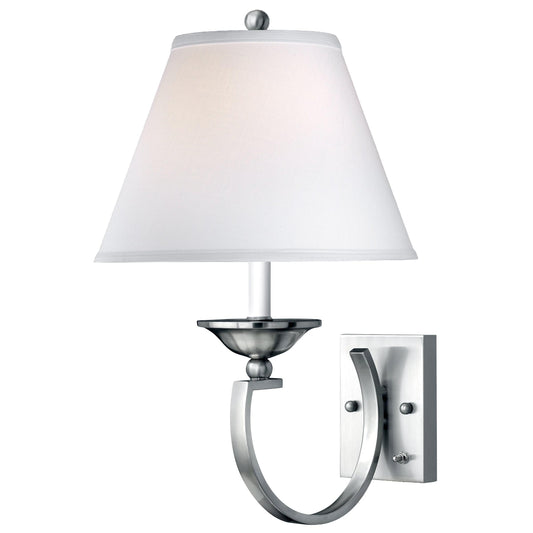 Medallion Lighting Contemporary Curve 18" Brushed Steel Single Wall Lamp